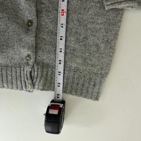 70s Grey wool cardigan with button up front, perfect for layering - Picture 6 of 8